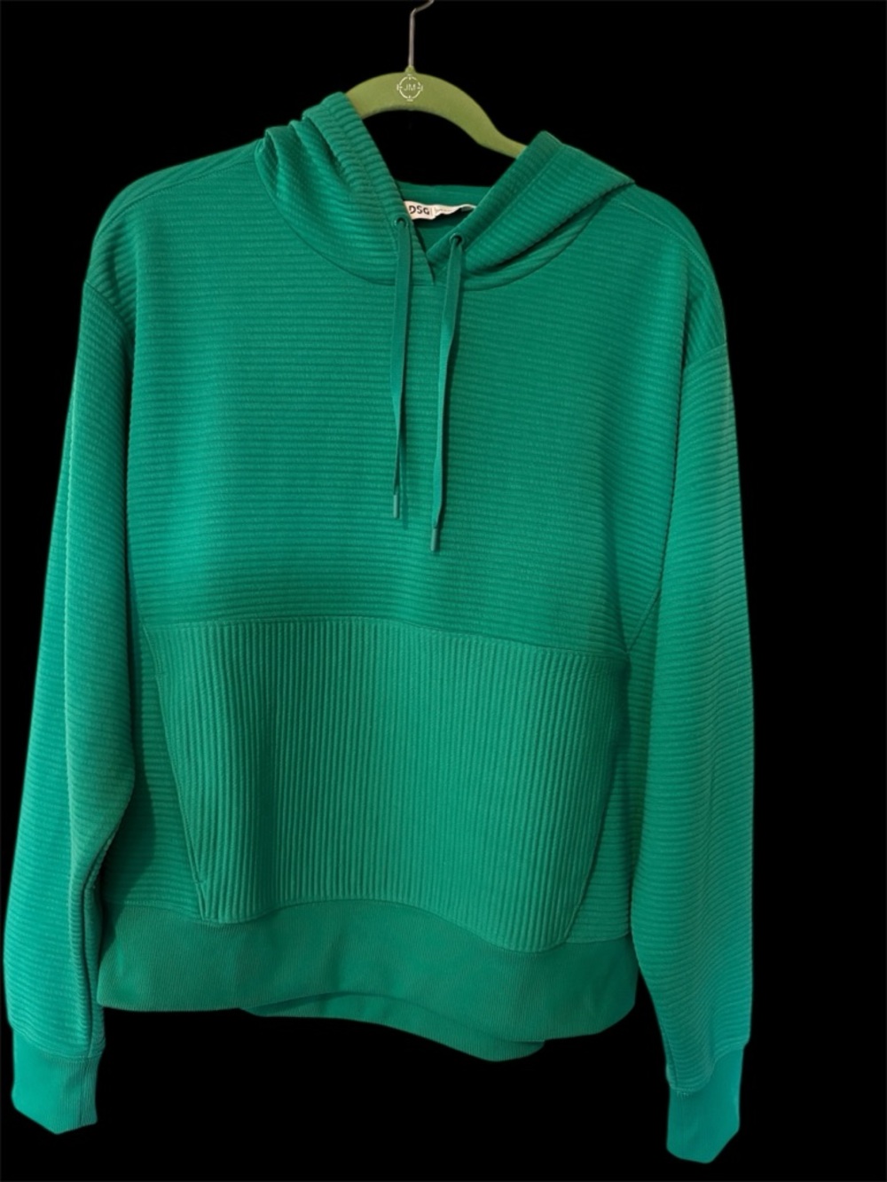 DSG Teal Green Ribbed Hoodie Sweatshirt